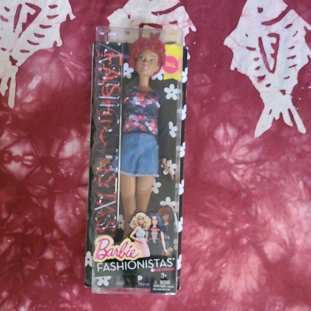 Barbie Fashionistas Doll with Floral Top and Denim Skirt